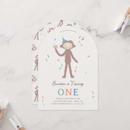 Convite Slumberkins Bigfoot First Birthday