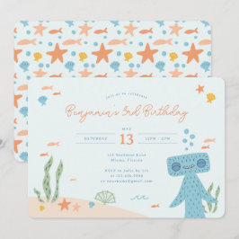 Convite Slumberkins Hammerhead Birthday Party