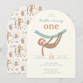 Convite Slumberkins Sloth Birthday Party