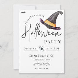 Convite Small Business Minimalist Halloween Office Party