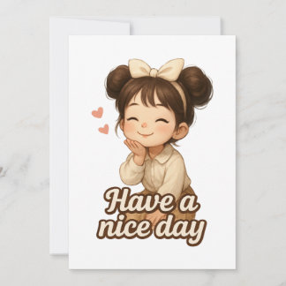 Convite Smiling Girl with Positive Message