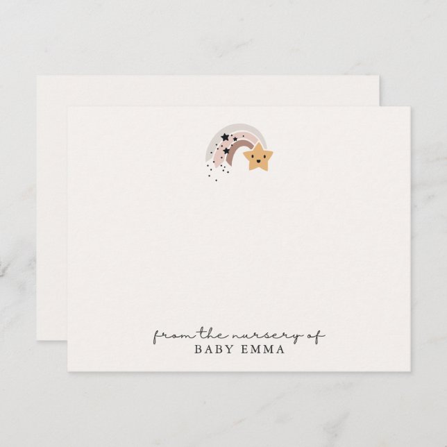 Convite Smilting Shoting Star "Do Nursery Of" Card (Frente/Verso)