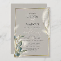 Smokey Teal Anthurium e Feathery Pampas Grass