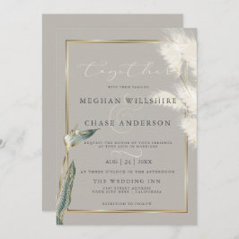 Convite Smokey Teal Anthurium Pampas Grass