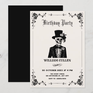 Convite Smoking crânio