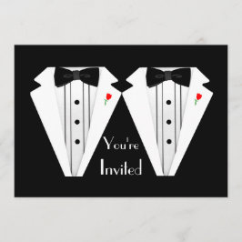 Convite Smoking do casamento de dois Noivo-Gay