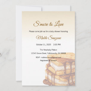Convite S'more to Love Invitation, Chá de fraldas
