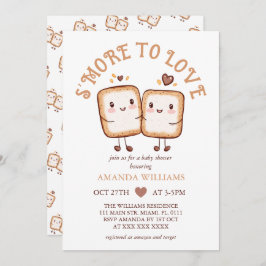 Convite S'more to Love Kawaii Campfire Chá de fraldas