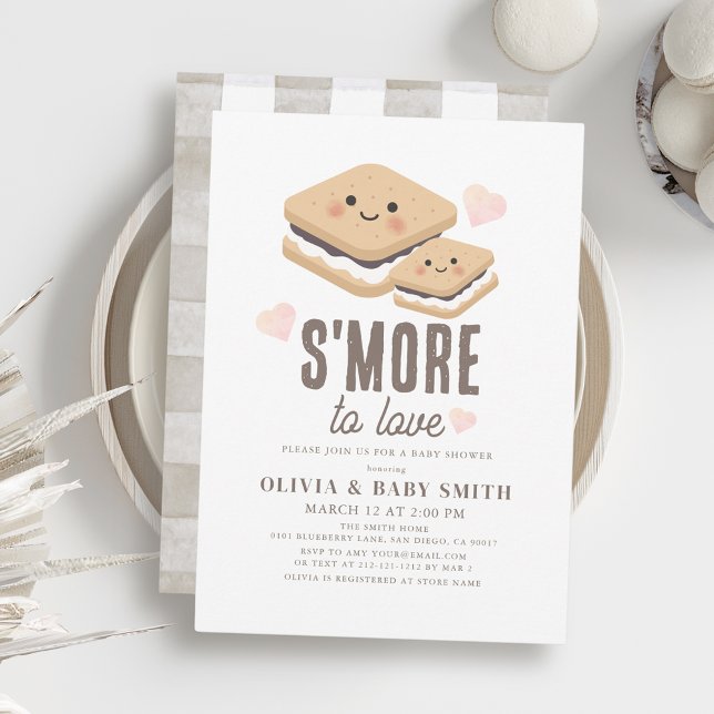 Convite S'more to Love Kawaii — Chá de fraldas neutro em r (Criador carregado)
