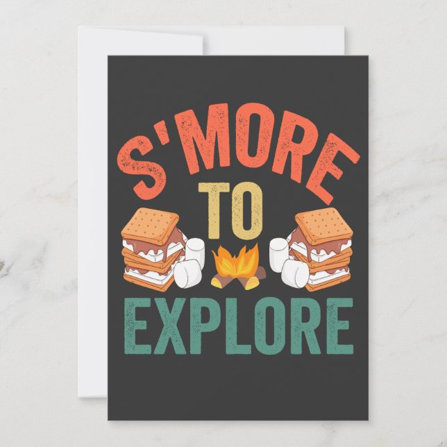 Convite S'mores Para Explorar Caminhada ao Ar Livre Lugar  (Frente)