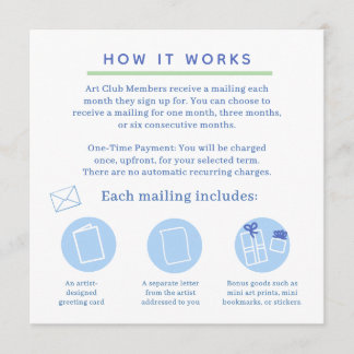 Convite snail mail art club invitation