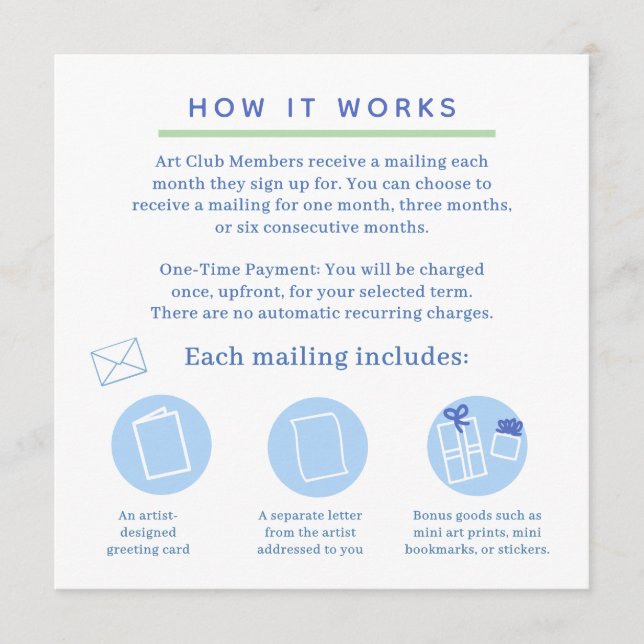 Convite snail mail art club invitation (Frente)