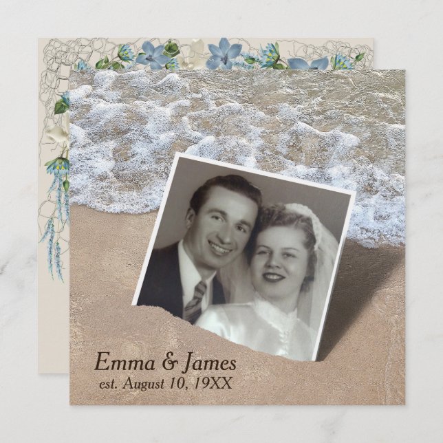 Convite Snapshot de renovação de Vow Beach (Frente/Verso)