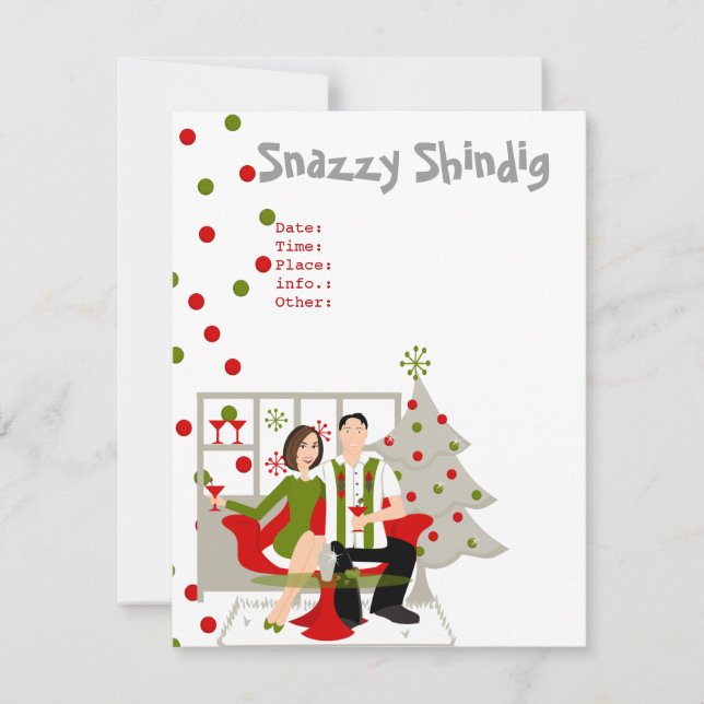 Convite Snazzy Shindig Natal (Frente)