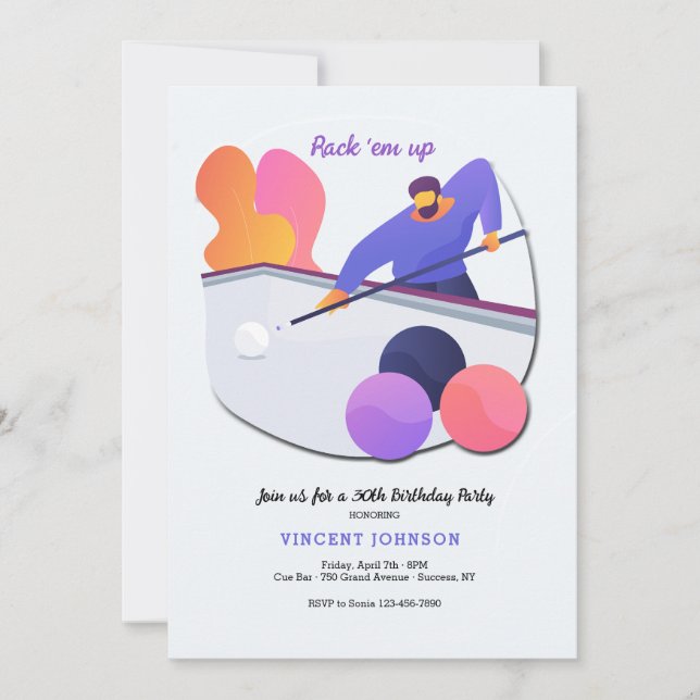 Convite Snooker (Frente)