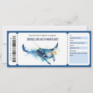 Convite Snorkeling with Manta Ray Ticket Gift Certificate
