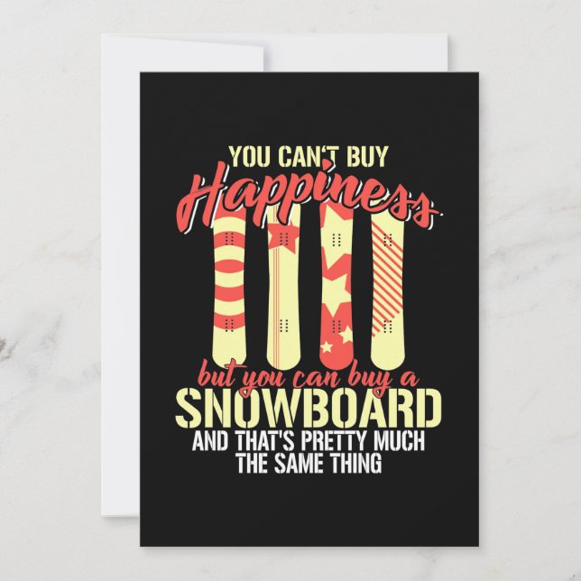 Convite Snowboard Me Faz Feliz (Frente)