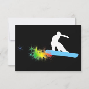 Convite snowboard : pista de pó