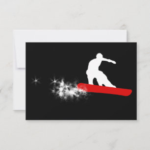 Convite snowboard : pista de pó