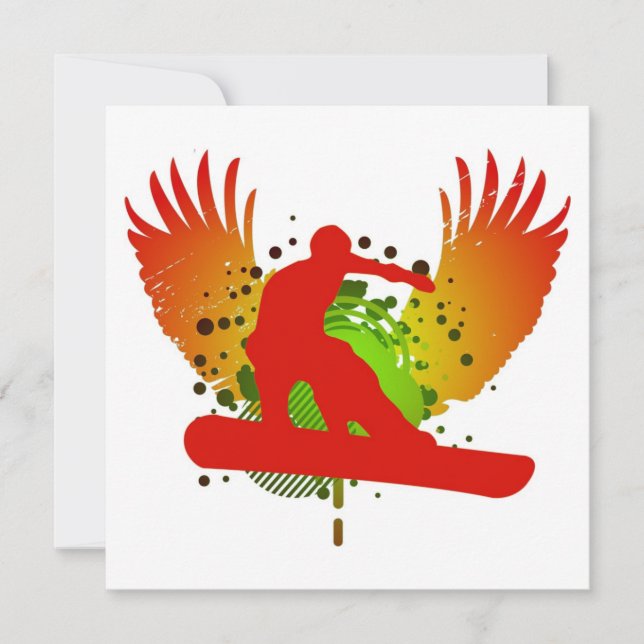 Convite snowboarder de alta fidelidade (Frente)
