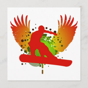 Convite snowboarder de alta fidelidade