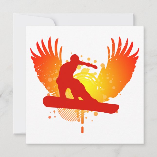 Convite snowboarder hi-fi (Frente)