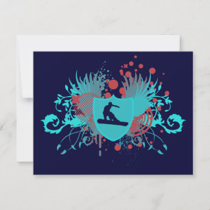 Convite snowboarder hi-fi