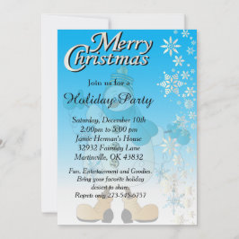 Convite Snowflake Snowman