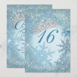 Convite Snowflake Winter Wonderland Invtions