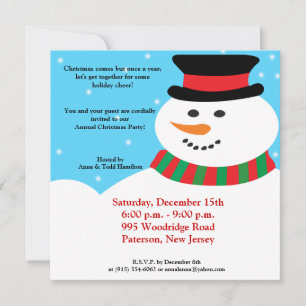Convite Snowman 5x5