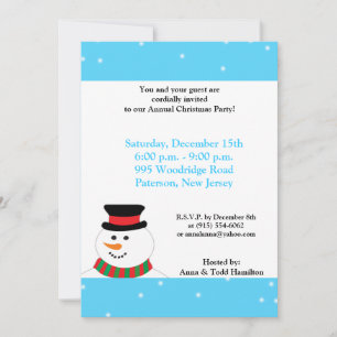 Convite Snowman 5x7