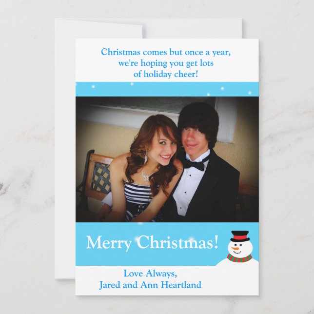 Convite Snowman 5x7 (Frente)