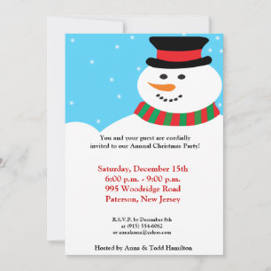 Convite Snowman 5x7