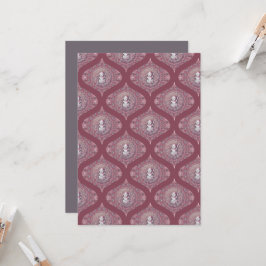 Convite Snowman, cor-de-rosa, imprimível, Mandala Ogee