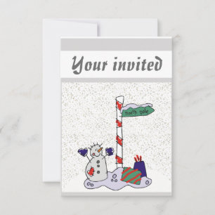 Convite Snowman e Polo Norte -