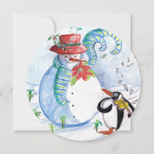 CONVITE SNOWMAN, FESTA DE SERENADE HOLIDAY DO INVERNO DO P