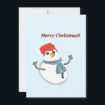 Convite Snowman. Merry christmas!!<br><div class="desc">Alegria do natal em seu lar.</div>