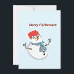 Convite Snowman. Merry christmas!!<br><div class="desc">Alegria do natal em seu lar.</div>