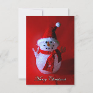 Convite Snowman, Sinal de Paz Vermelho (Feliz Natal)