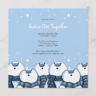 Convite Snowman Stargazers| Convidados do Partido Festivo