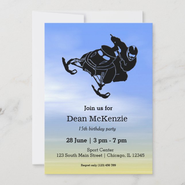 Convite Snowmobile (Frente)