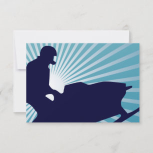 Convite Snowmobiler alto céu