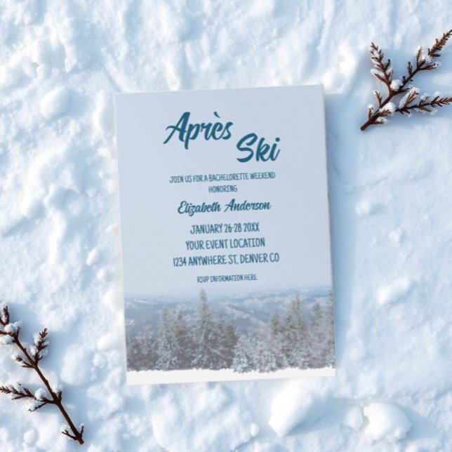 Convite Snowy Mountain Forest Bachelorette Weekend (Criador carregado)
