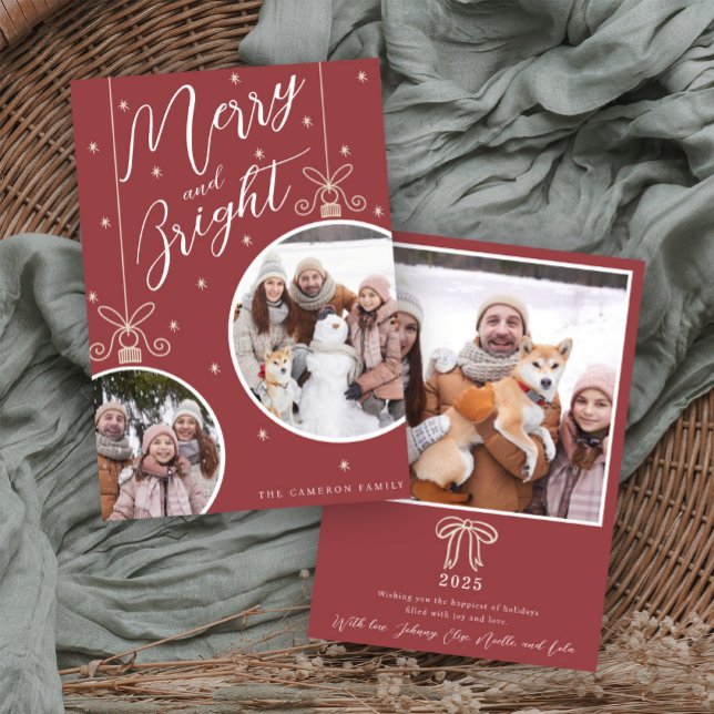 Convite Snowy Ornament Christmas Card (Criador carregado)