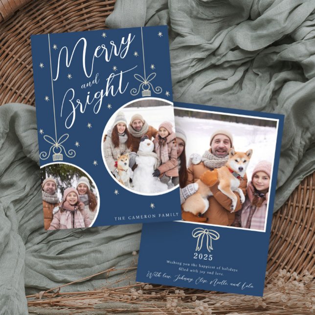 Convite Snowy Ornament Christmas Card (Criador carregado)