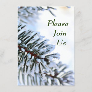 Convite Snowy Pine Branch