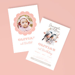 Convite Snuggle Weather Foto do Aniversário de criança de