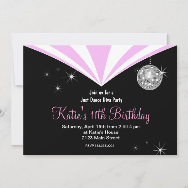 Convite Só dança na festa Diva (Frente)