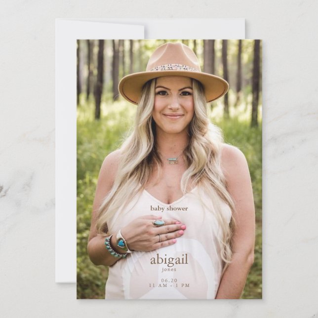 Convite Só eu e minha pequena foto neutra (Frente)