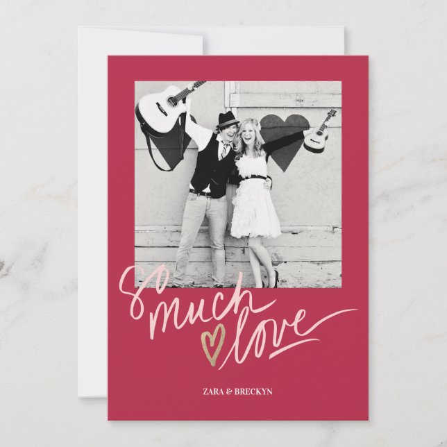 Convite So Much Love Valentine's Day Card (Frente)